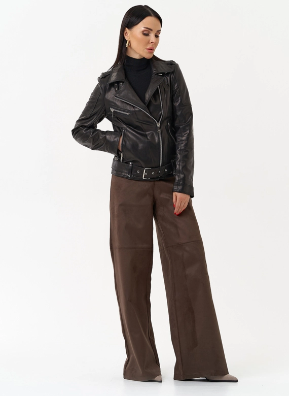 Женская куртка - косуха черного цвета 