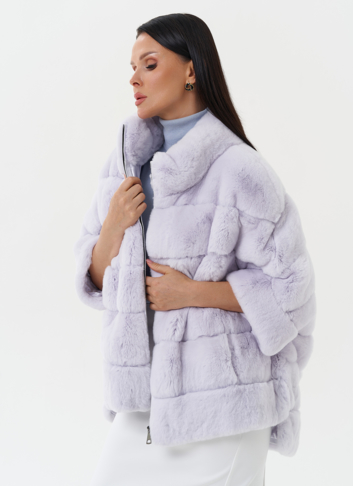 Короткая шуба из меха кролика