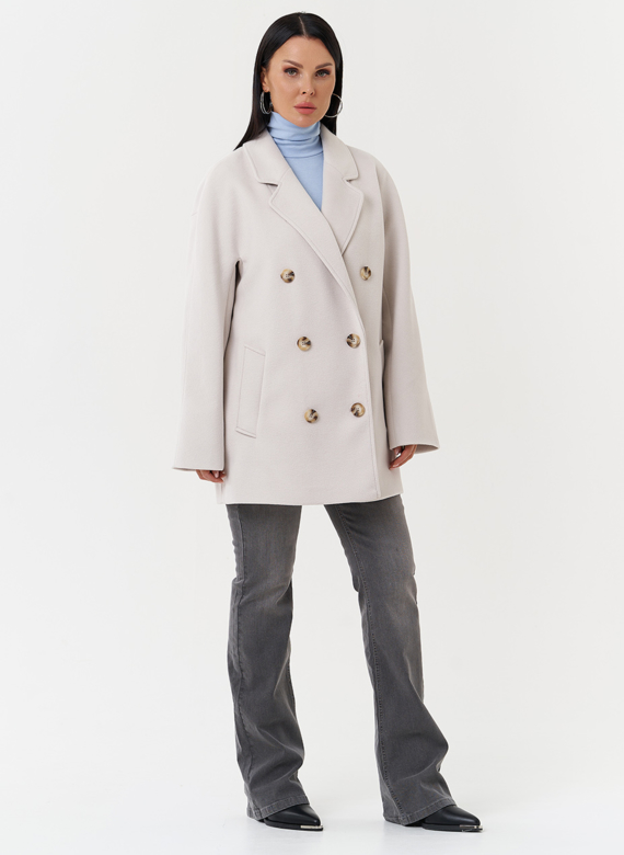 Женское двубортное пальто