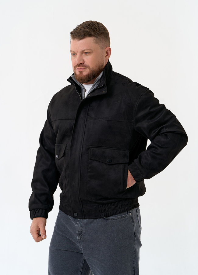 Мужская куртка бомбер из эко замши модель № 32883 универмаг малина