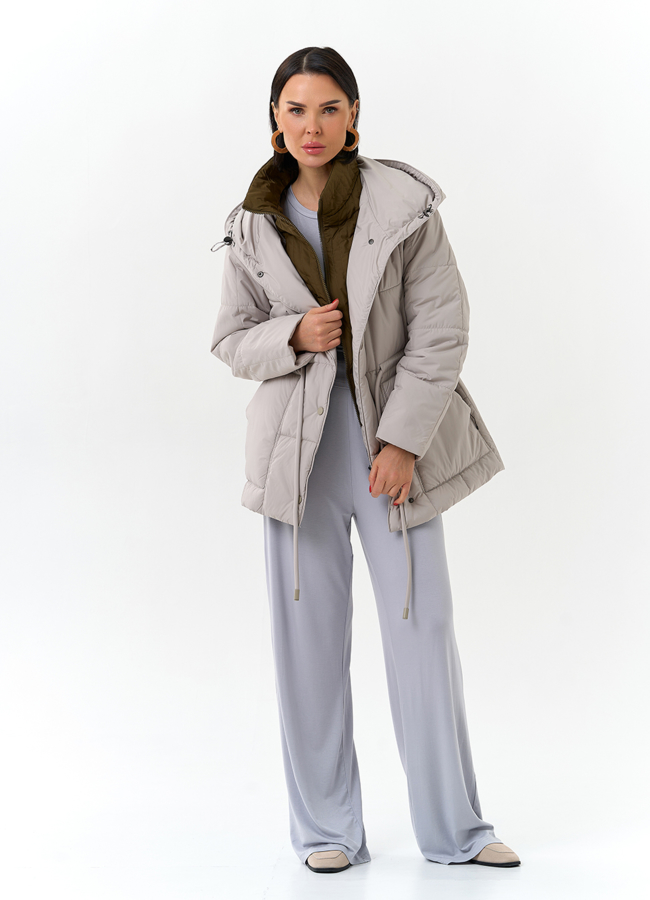 Женская куртка с контрастным воротником модель № 32564 в рассрочку