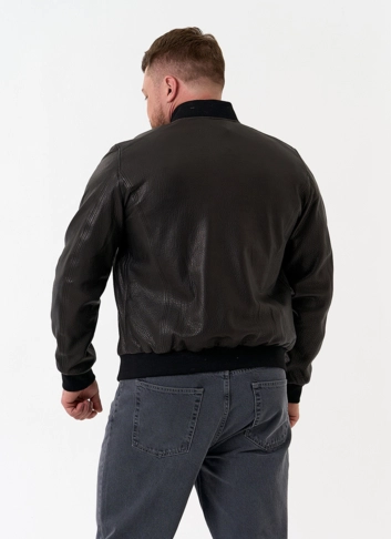 Мужская куртка бомбер из натуральной кожи