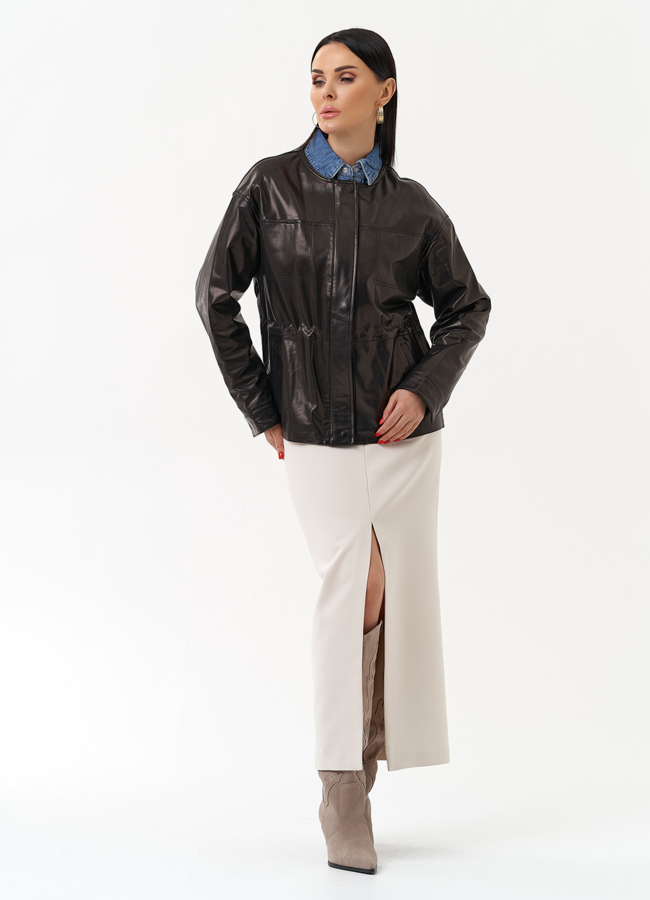 Куртка женская из натуральной кожи модель № 30095 в рассрочку