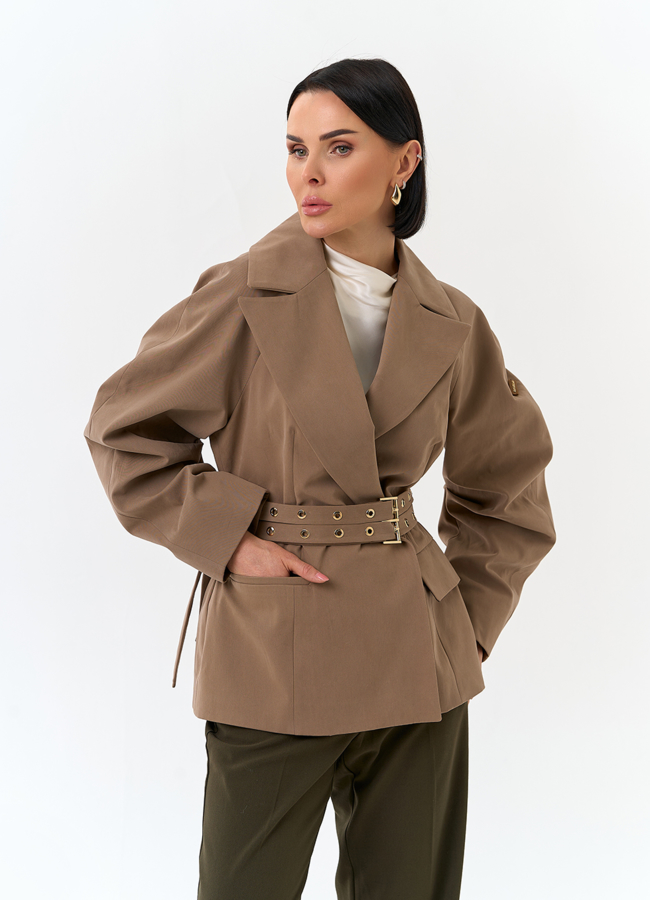 Женская куртка с объемными рукавами модель № 32559 универмаг малина