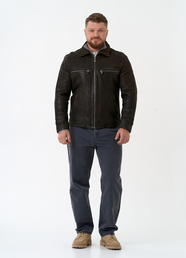 Мужская куртка из натуральной кожи модель № 30061 в кредит