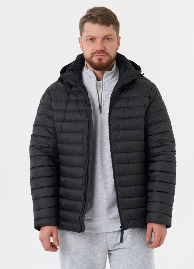 Стеганая куртка с капюшоном модель № 28019 универмаг малина