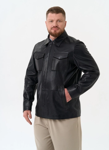 Мужская куртка из натуральной кожи фото
