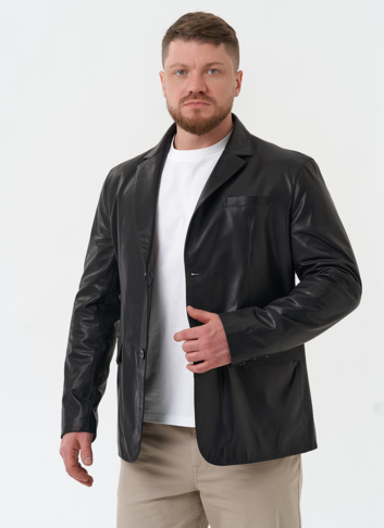 Мужской пиджак из натуральной кожи