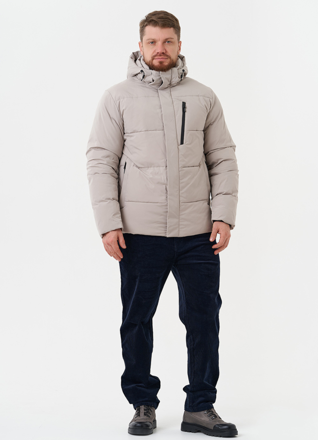 Зимний пуховик с капюшоном модель № 28396 меха малина