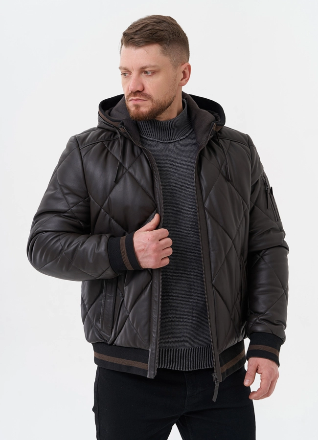 Куртка мужская из натуральной кожи  модель № 26696 универмаг малина