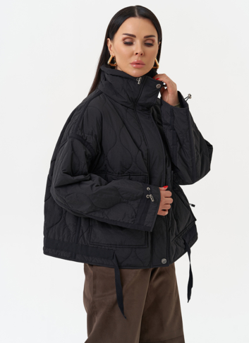 Короткая куртка с воротником стойкой