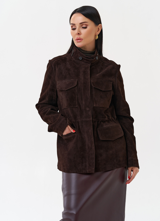 Замшевая куртка сафари модель № 29917 в рассрочку