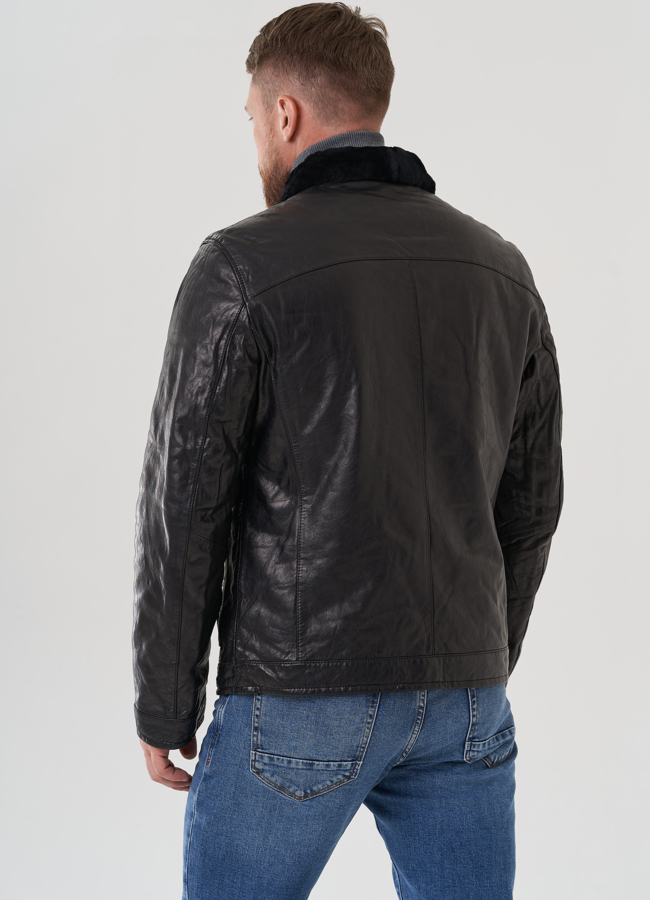 Куртка мужская из натуральной кожи  модель № 82302 универмаг малина