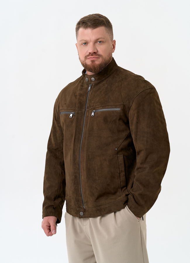 Мужская куртка из натуральной замши модель № 32710 универмаг малина