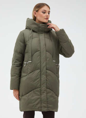 Женский пуховик с капюшоном
