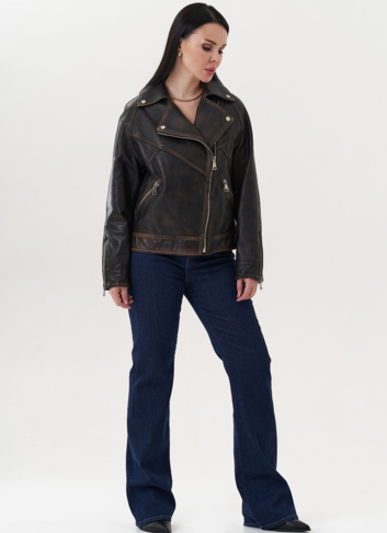 Куртка "косуха" из натуральной кожи