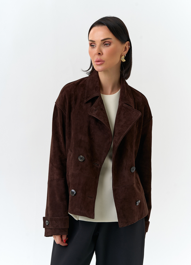 Женская куртка из натуральной замши модель № 32525 универмаг малина